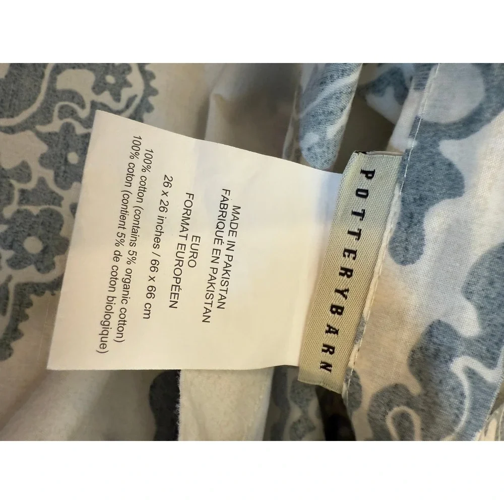 Pottery barn Euro shams lucianna gray medallion
